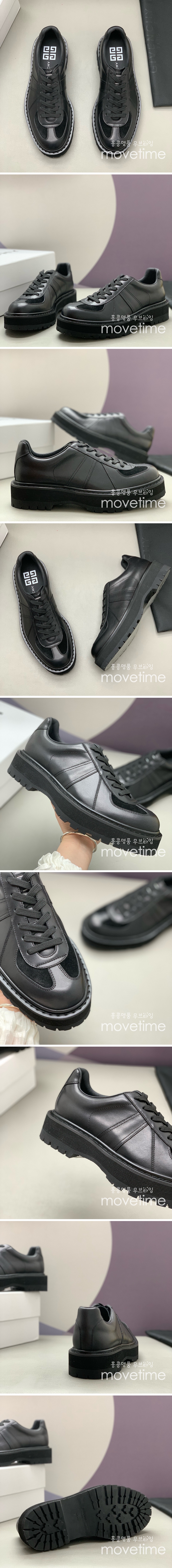 [홍콩명품.GIVENCHY] 지방시 25SS 로고 레더 가죽 워커 구두 (블랙), SE4935, PMD, 명품스니커즈,운동화,구두,로퍼,하이탑,신발