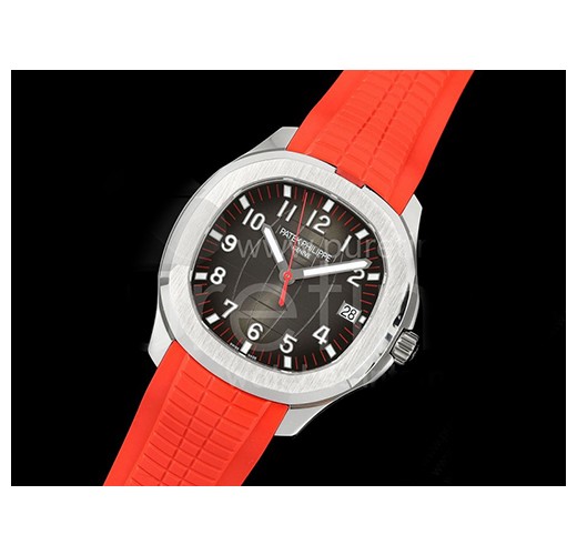 [홍콩명품시계.PATEK PHILIPPE] 파텍필립 아쿠아넛 5167 그레이 다이얼, 레드 고무밴드스트랩
