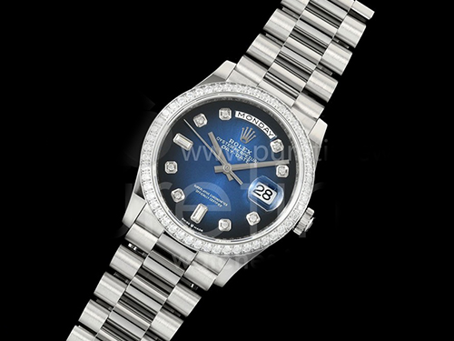 [홍콩명품. ROLEX] 로렉스 데이데이트 36mm 다이아몬드 베젤 블루 다이얼
