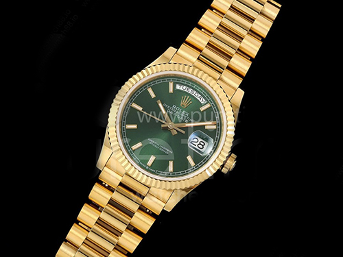 [홍콩명품. ROLEX] 로렉스 롤렉스 데이데이트 36mm 옐로우골드 그린 다이얼