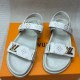 [홍콩명품.LOUIS VUITTON] 루이비통 25SS 로고 여성 모노그램 레더 가죽 슬리퍼 샌들 (화이트), SE4960, H3, 명품스니커즈,운동화,구두,로퍼,하이탑,신발