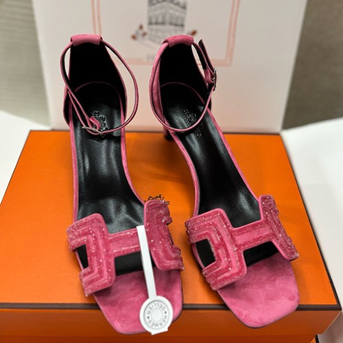 [홍콩명품.Hermes] 에르메스 25SS 로고 여성 레더 가죽 슬리퍼 샌들 (핑크), SE4966, H3, 명품스니커즈,운동화,구두,로퍼,하이탑,신발