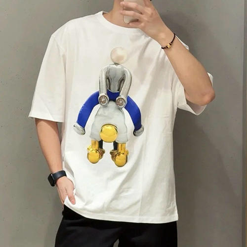 [홍콩명품.LOEWE] 로에베 25SS 로고 그래픽 반팔 티셔츠 (화이트), BM20948, YS, 홍콩명품의류,구매대행,온라인명품