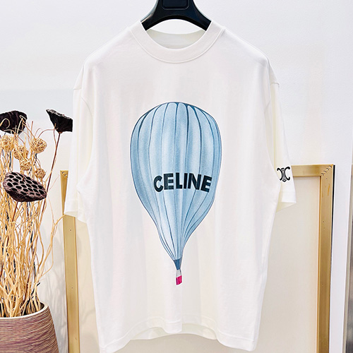 [홍콩명품.CELINE] 셀린느 25SS 로고 그래픽 프린트 반팔 티셔츠 (2컬러), BM20950, YS, 홍콩명품의류,구매대행,온라인명품