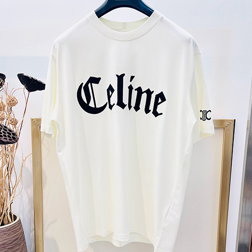 [홍콩명품.CELINE] 셀린느 25SS 로고 그래픽 자수 반팔 티셔츠 (2컬러), BM20951, YS, 홍콩명품의류,구매대행,온라인명품