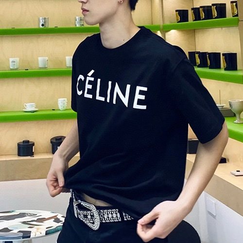 [홍콩명품.CELINE] 셀린느 25SS 로고 프린트 반팔 티셔츠 (2컬러), BM20952, YS, 홍콩명품의류,구매대행,온라인명품