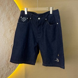 [홍콩명품.LOUIS VUITTON] 루이비통 25SS 로고 그래픽 데님 쇼츠 반바지 (네이비), BM21039, JU, 홍콩명품의류,구매대행,온라인명품