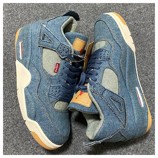 [홍콩명품.NIKE] 나이키 25SS 로고 남여 에어 조던 AJ4 Retro 스니커즈 운동화 (데님), SE5009, S3, 명품스니커즈,운동화,구두,로퍼,하이탑,신발