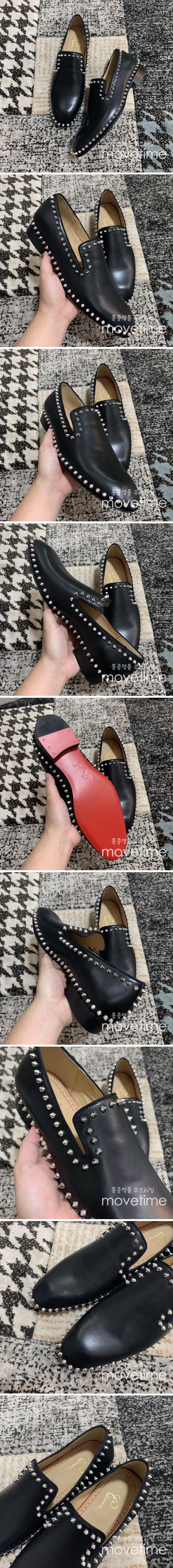 [홍콩명품.Christian Louboutin] 크리스챤루부탱 25SS 로고 레더 가죽 정장 구두 (블랙), SE5060, S3, 명품스니커즈,운동화,구두,로퍼,하이탑,신발