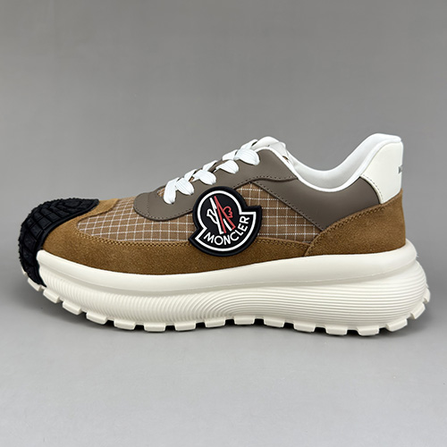 [홍콩명품.MONCLER] 몽클레어 25SS 로고 레더 가죽 스니커즈 운동화 (브라운), SE5067, S3, 명품스니커즈,운동화,구두,로퍼,하이탑,신발