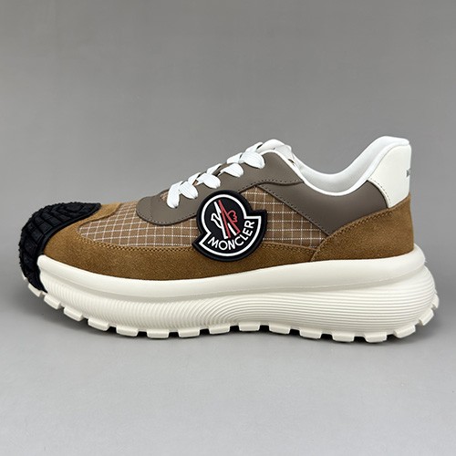 [홍콩명품.MONCLER] 몽클레어 25SS 로고 레더 가죽 스니커즈 운동화 (브라운), SE5067, S3, 명품스니커즈,운동화,구두,로퍼,하이탑,신발