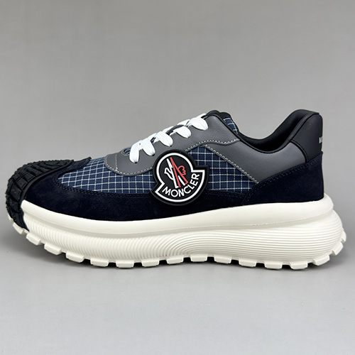 [홍콩명품.MONCLER] 몽클레어 25SS 로고 레더 가죽 스니커즈 운동화 (네이비), SE5068, S3, 명품스니커즈,운동화,구두,로퍼,하이탑,신발