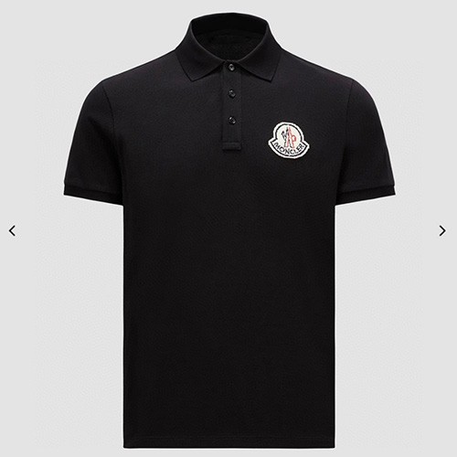 [홍콩명품.MONCLER] 몽클레어 25SS 로고 카라 폴로 반팔 티셔츠 (블랙), BM21047, JL, 홍콩명품의류,구매대행,온라인명품
