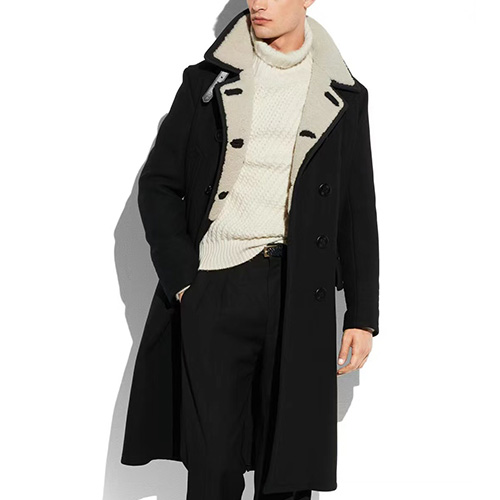 [홍콩명품.TOM FORD] 톰포드 25SS 로고 시어링 캐시미어 코트 자켓 (블랙), BM21104, TOM, 홍콩명품의류,구매대행,온라인명품