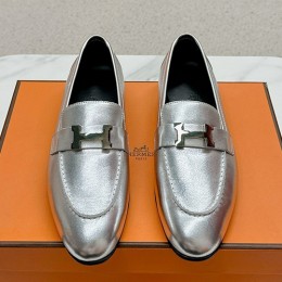 [홍콩명품.Hermes] 에르메스 25SS 로고 여성 레더 가죽 구두 로퍼 (실버), SE5090, H3, 명품스니커즈,운동화,구두,로퍼,하이탑,신발