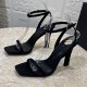 [홍콩명품.YSL] 입생로랑 25SS 로고 여성 레더 가죽 하이힐 샌들 (블랙), SE5114, GHS, 명품스니커즈,운동화,구두,로퍼,하이탑,신발