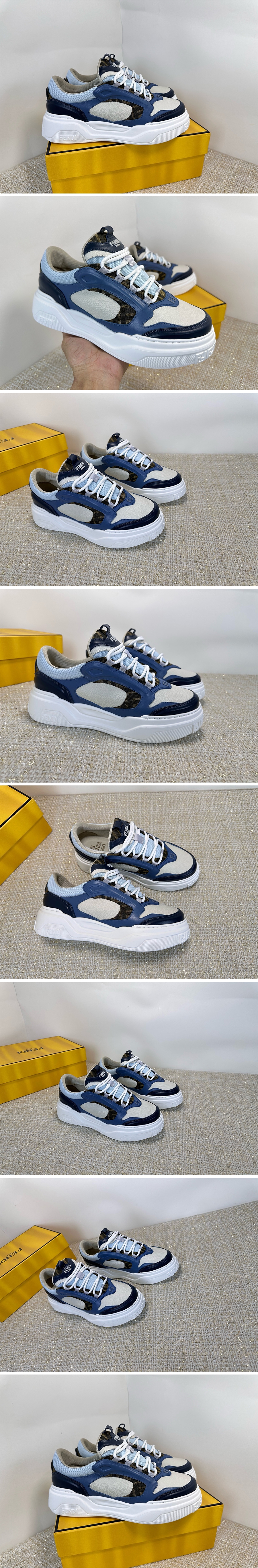 [홍콩명품,FENDI] 펜디 25SS 로고 여성 레더 가죽 스니커즈 운동화, SE5128, GHS, 명품스니커즈,운동화,구두,로퍼,하이탑,신발