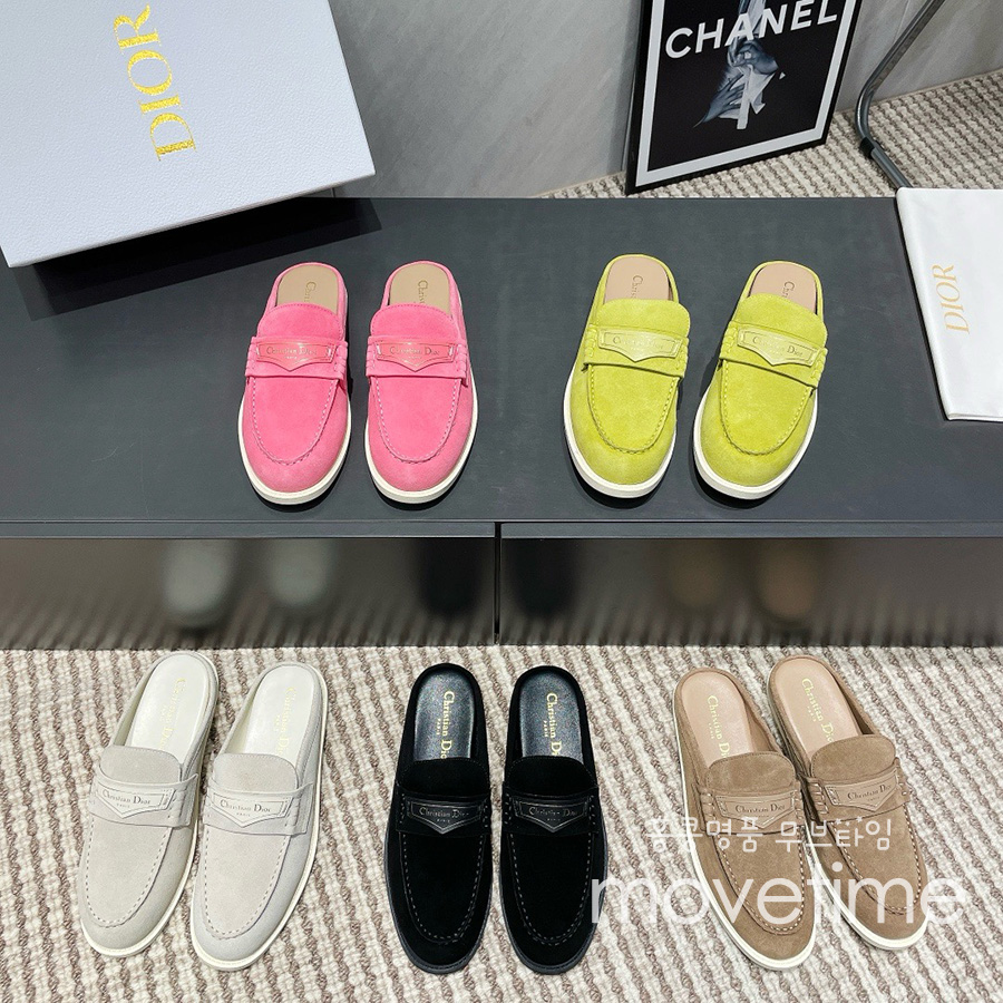 [홍콩명품,Christian Dior] 디올 25SS 로고 여성 레더 가죽 뮬 슬리퍼 (5컬러), SE5135, S4W, 명품스니커즈,운동화,구두,로퍼,하이탑,신발