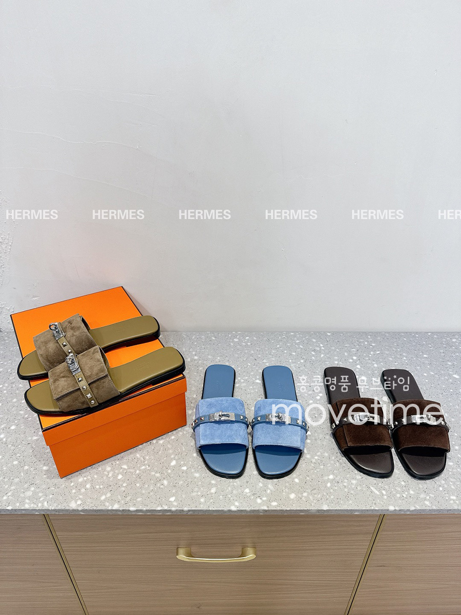 [홍콩명품.Hermes] 에르메스 25SS 로고 여성 레더 가죽 슬리퍼 (3컬러), SE5160, S4W, 명품스니커즈,운동화,구두,로퍼,하이탑,신발
