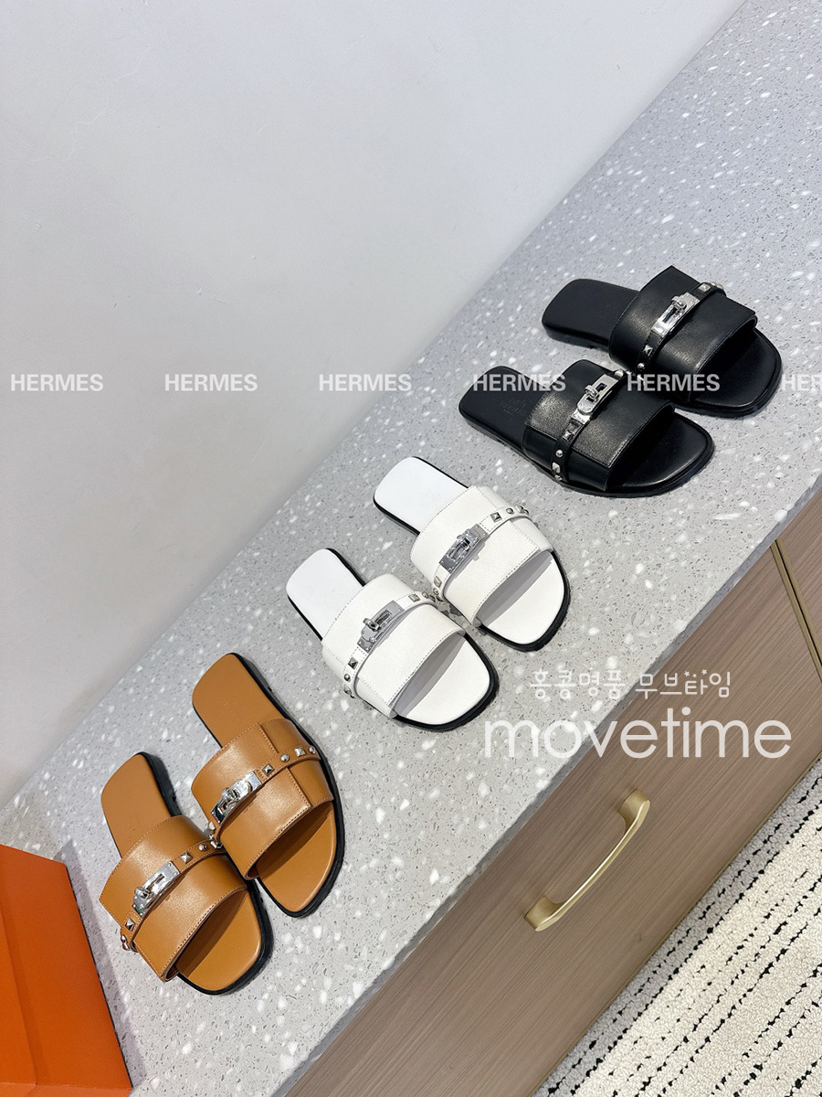 [홍콩명품.Hermes] 에르메스 25SS 로고 여성 레더 가죽 슬리퍼 (3컬러), SE5161, S4W, 명품스니커즈,운동화,구두,로퍼,하이탑,신발