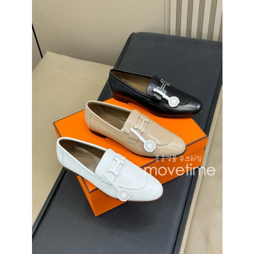 [홍콩명품.Hermes] 에르메스 25SS 로고 여성 레더 가죽 구두 로퍼 (3컬러), SE5165, GHS, 명품스니커즈,운동화,구두,로퍼,하이탑,신발