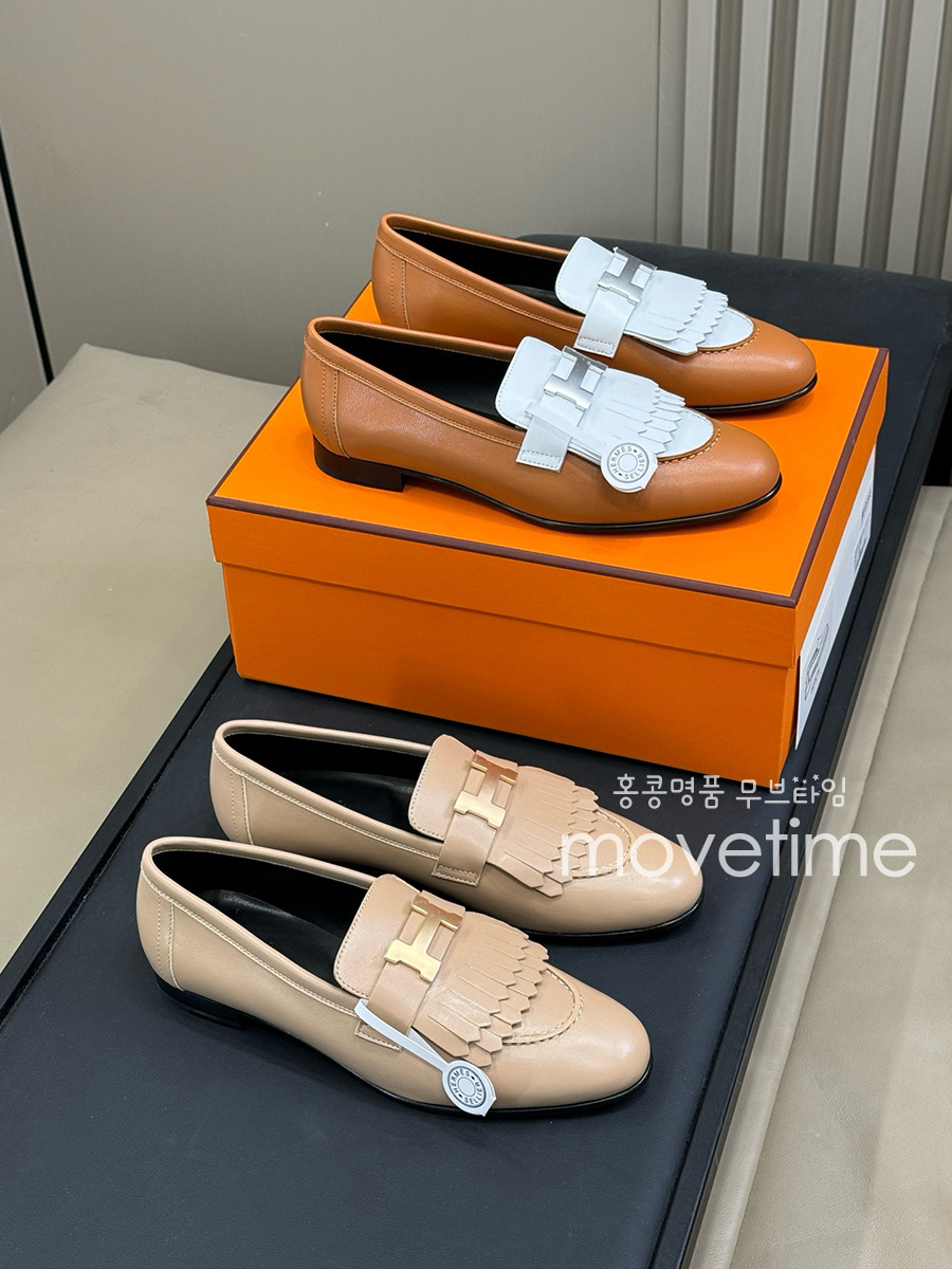 [홍콩명품.Hermes] 에르메스 25SS 로고 여성 Roval 레더 가죽 구두 로퍼 (2컬러), SE5166, GHS, 명품스니커즈,운동화,구두,로퍼,하이탑,신발