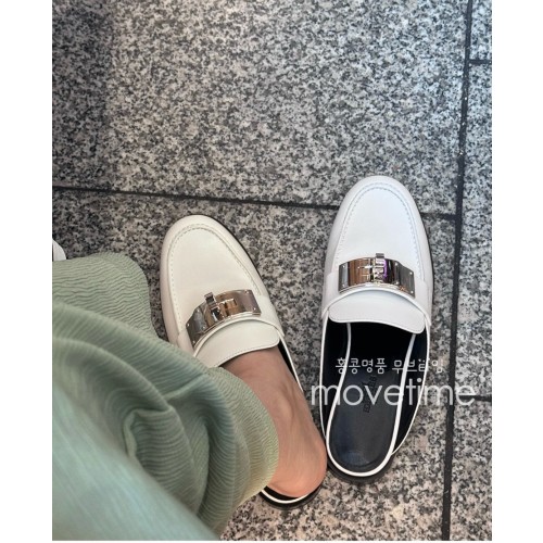 [홍콩명품.Hermes] 에르메스 25SS 로고 여성 레더 가죽 로퍼 뮬 슬리퍼 (4컬러), SE5176, GHS, 명품스니커즈,운동화,구두,로퍼,하이탑,신발