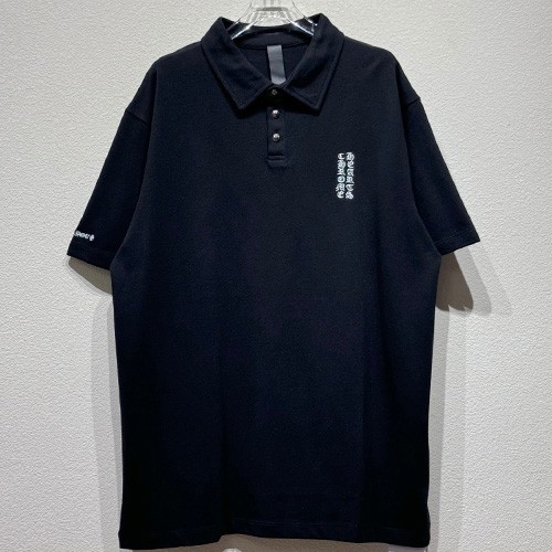 [명품레플리카.Chrome Hearts] 크롬하츠 25SS 로고 자수 카라 폴로 반팔 티셔츠 (2컬러), BM21205, KB, 홍콩명품의류,구매대행,온라인명품