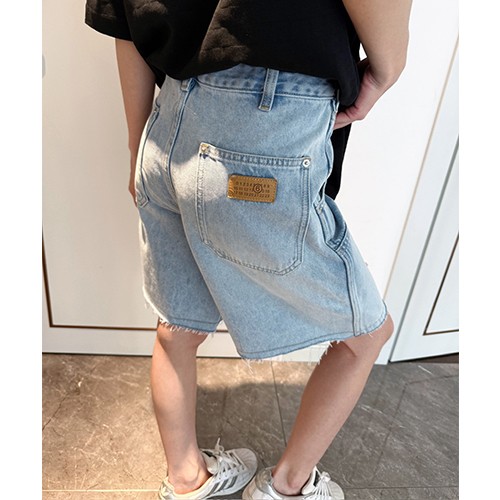 [홍콩명품.Maison Margiela] 메종마르지엘라 25SS 로고 여성 빈티지 데님 쇼츠 반바지, BM21244, BR, 홍콩명품의류,구매대행,온라인명품