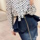 [홍콩명품.LOUIS VUITTON] 루이비통 25SS 로고 여성 데님 미디 스커트, BM21246, MR, 홍콩명품의류,구매대행,온라인명품