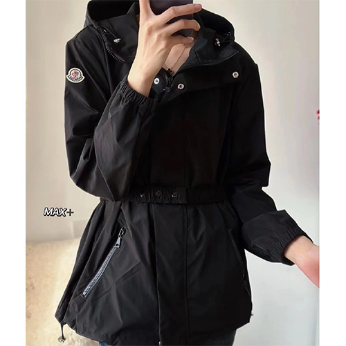 [홍콩명품.MONCLER] 몽클레어 25SS 로고 여성 후드 바람막이 자켓 (블랙), BM21286, S1F, 명품레플리카,미러급,온라인쇼핑몰사이트