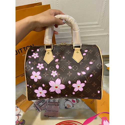 [홍콩명품.LOUIS VUITTON] 루이비통 25SS 로고 모노그램 무라카미 타카시 스피디 반둘리에 25 사쿠라 브라운 M14174, BGM4839, BDA, 홍콩명품가방,명품쇼핑몰,크로스백,핸드백,구매대행