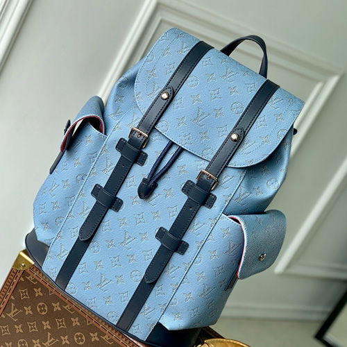 [홍콩명품.LOUIS VUITTON] 루이비통 25SS 로고 모노그램 크리스토퍼 백팩 M14676 (스카이블루), BGM4866, BDA, 홍콩명품가방,명품쇼핑몰,크로스백,핸드백,구매대행