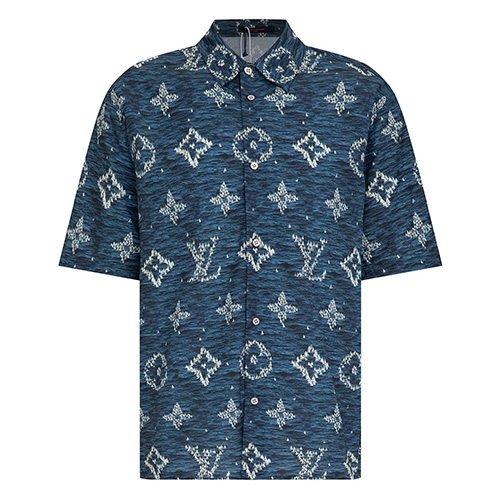 [홍콩명품.LOUIS VUITTON] 루이비통 25SS 로고 모노그램 반팔 남방 셔츠 + 쇼츠 반바지 상하의 세트 (블루), BM21325, JU, 명품레플리카,미러급,온라인쇼핑몰사이트