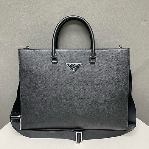 [홍콩명품,PRADA] 프라다 25SS 삼각로고 레더 가죽 토트백 크로스백 (블랙), BGM4887, BC, 홍콩명품가방,명품쇼핑몰,크로스백,핸드백,구매대행