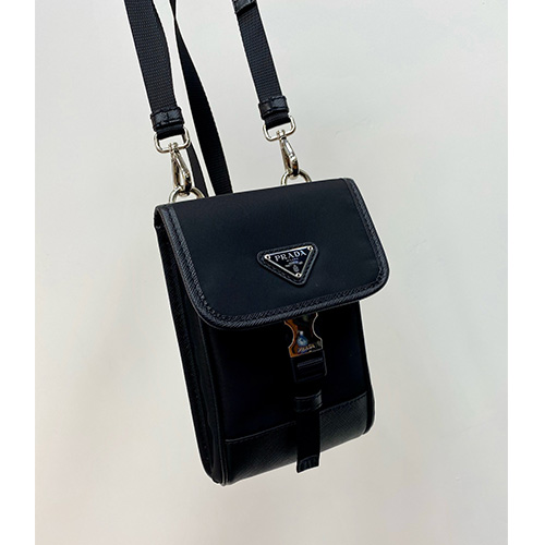 [홍콩명품,PRADA] 프라다 25SS 삼각로고 크로스백 핸드폰 백 (블랙), BGM4890, BC, 홍콩명품가방,명품쇼핑몰,크로스백,핸드백,구매대행