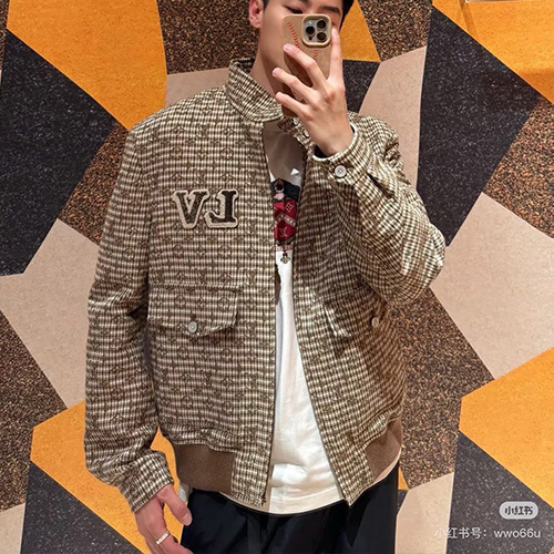 [홍콩명품.LOUIS VUITTON] 루이비통 25SS 로고 모노그램 울 해링턴 블루종 재킷 1AGIOY, BM21388, JU, 명품레플리카,미러급,온라인쇼핑몰사이트