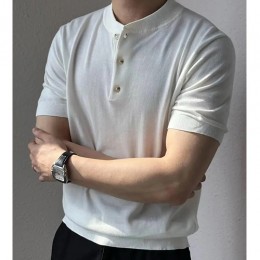 [홍콩명품.Loro Piana] 로로피아나 25SS 로고 하프버튼 니트 반팔 티셔츠 (2컬러), BM21427, JU, 명품레플리카,미러급,온라인쇼핑몰사이트