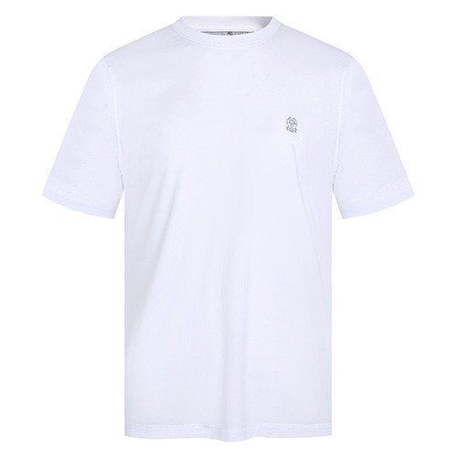 [홍콩명품.Brunello Cucinelli ] 브루넬로 쿠치넬리 25SS 로고 자수 반팔 티셔츠 (2컬러), BM21447, JU, 명품레플리카,미러급,온라인쇼핑몰사이트