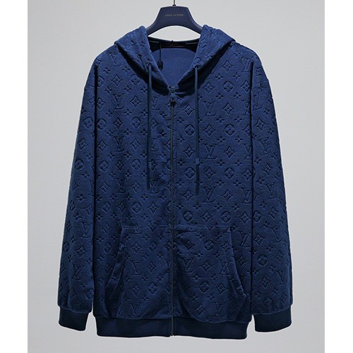 [홍콩명품.LOUIS VUITTON] 루이비통 25SS 로고 모노그램 후드 집업 자켓 (블루), BM21451, JU, 명품레플리카,미러급,온라인쇼핑몰사이트