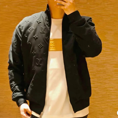 [홍콩명품.LOUIS VUITTON] 루이비통 25SS 로고 모노그램 집업 봄버 자켓 (블랙), BM21466, JU, 명품레플리카,미러급,온라인쇼핑몰사이트