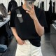 [홍콩명품.Maison Margiela] 메종마르지엘라 25SS 로고 테이핑 반팔 티셔츠 (블랙), BM21508, JL, 명품레플리카,미러급,온라인쇼핑몰사이트