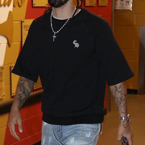 [홍콩명품.Chrome Hearts] 크롬하츠 25SS 로고 자수 반팔 티셔츠 (블랙), BM21513, JL, 명품레플리카,미러급,온라인쇼핑몰사이트