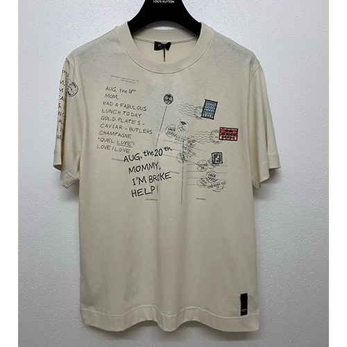 [홍콩명품,FENDI] 펜디 25SS 로고 프린트 반팔 티셔츠 (베이지), BM21518, JL, 명품레플리카,미러급,온라인쇼핑몰사이트