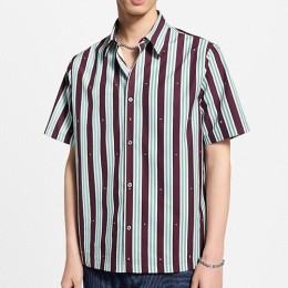 [가격문의][홍콩명품.LOUIS VUITTON] 루이비통 25SS 로고 스트라이프 반팔 남방 셔츠, BM21525, JL, 명품레플리카,미러급,온라인쇼핑몰사이트
