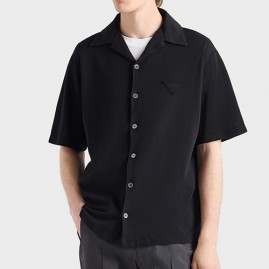 [가격문의][홍콩명품,PRADA] 프라다 25SS 삼각로고 반팔 남방 셔츠 (블랙), BM21528, JL, 명품레플리카,미러급,온라인쇼핑몰사이트