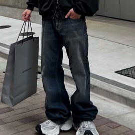 [가격문의][홍콩명품.BALENCIAGA] 발렌시아가 25SS 로고 오버핏 데님 팬츠 진 청바지, BM21533, JL, 명품레플리카,미러급,온라인쇼핑몰사이트