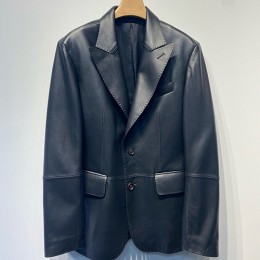 [가격문의][홍콩명품.TOM FORD] 톰포드 25SS 로고 레더 가죽 정장 자켓 (블랙), BM21544, JL, 명품레플리카,미러급,온라인쇼핑몰사이트