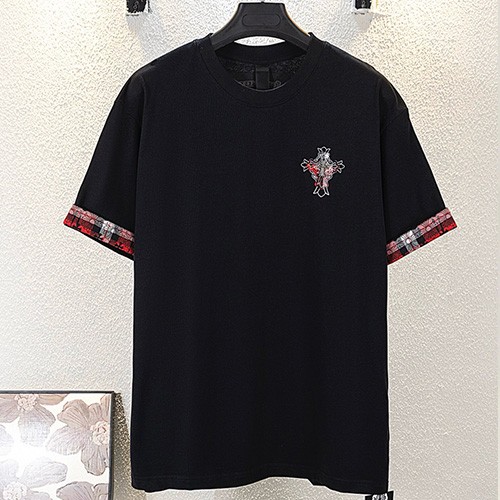 [홍콩명품.Chrome Hearts] 크롬하츠 25SS 로고 자수 반팔 티셔츠 (2컬러), BM21549, TOP, 명품레플리카,미러급,온라인쇼핑몰사이트