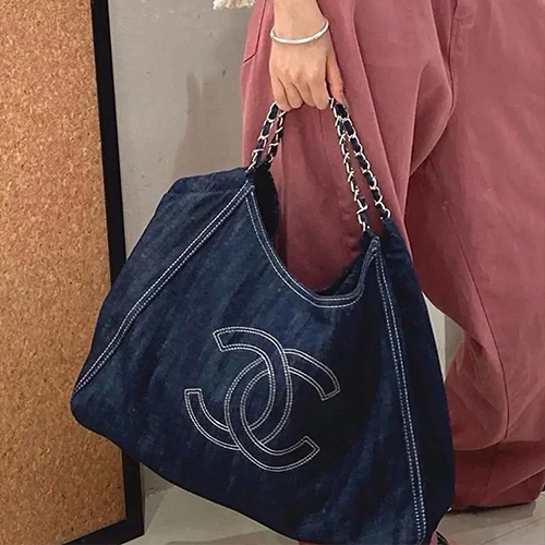 [홍콩명품.CHANEL] 샤넬 25SS 로고 데님 쇼핑백 핸드백, BGM4899, BDA, 홍콩명품가방,명품쇼핑몰,크로스백,핸드백,구매대행